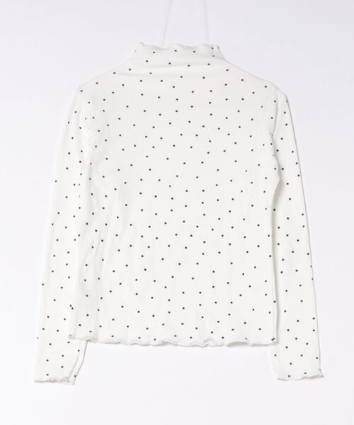 Ritzy(リッツィー)の「ドット柄 シアーハイネック長袖トップス(Tシャツ/カットソー・レディース・オフホワイト/グレー/ブラック・M/L)」の8枚目の写真