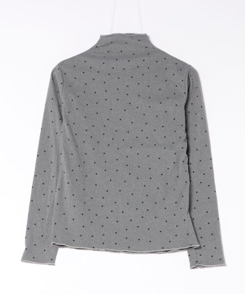 Ritzy(リッツィー)の「ドット柄 シアーハイネック長袖トップス(Tシャツ/カットソー・レディース・オフホワイト/グレー/ブラック・M/L)」の9枚目の写真