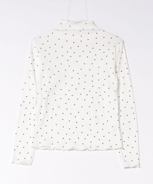 Ritzy(リッツィー)の「ドット柄 シアーハイネック長袖トップス(Tシャツ/カットソー・レディース・オフホワイト/グレー/ブラック・M/L)」の11枚目の写真