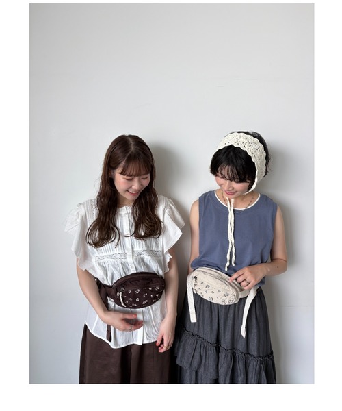 Samansa Mos2(サマンサ モスモス)の「《ZOZO限定》花刺繍/ロゴ付ウエストポーチ(ボディバッグ/ウエストポーチ・レディース・ベージュ/ブラック/ボルドー/ブラウン・F)」の20枚目の写真
