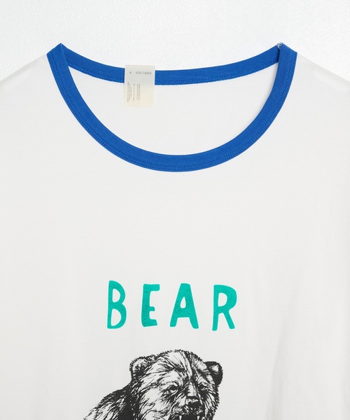 N.HOOLYWOOD（N.ハリウッド）の「【N.HOOLYWOOD/エヌハリウッド】別注あの頃のBEAR ATTACKS Ringer T-SHIRT（Tシャツ/カットソー・メンズ・ホワイト・36/38/40）」の2枚目の写真