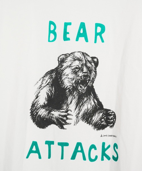 N.HOOLYWOOD（N.ハリウッド）の「【N.HOOLYWOOD/エヌハリウッド】別注あの頃のBEAR ATTACKS Ringer T-SHIRT（Tシャツ/カットソー・メンズ・ホワイト・36/38/40）」の3枚目の写真