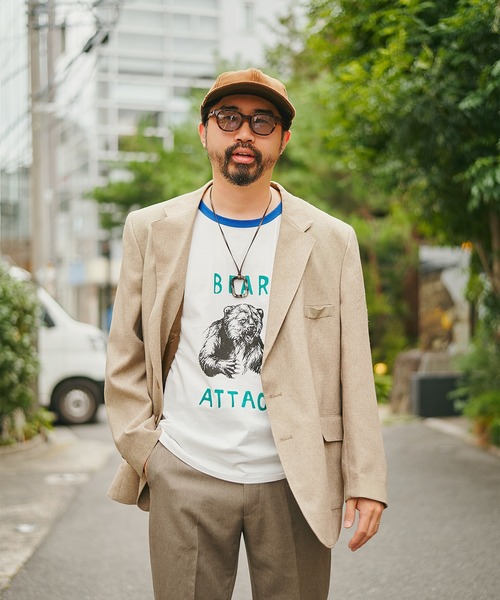 N.HOOLYWOOD（N.ハリウッド）の「【N.HOOLYWOOD/エヌハリウッド】別注あの頃のBEAR ATTACKS Ringer T-SHIRT（Tシャツ/カットソー・メンズ・ホワイト・36/38/40）」の7枚目の写真