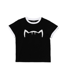 クロップリンガーキティビッグロゴTシャツ(ブラック)