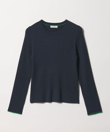 【WEB限定】<at ease>ソデサキ バイカラー プルオーバー ニット 2