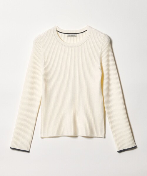 green label relaxing（グリーンレーベルリラクシング）の「【WEB限定】＜at ease＞ソデサキ バイカラー プルオーバー ニット 2（ニット/セーター・レディース・ブラック/ベージュ/レッド/パープル/ダークグレー/オフホワイト/ネイビー・FREE）」の2枚目の写真