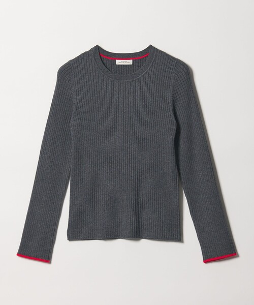 green label relaxing（グリーンレーベルリラクシング）の「【WEB限定】＜at ease＞ソデサキ バイカラー プルオーバー ニット 2（ニット/セーター・レディース・ブラック/ベージュ/レッド/パープル/ダークグレー/オフホワイト/ネイビー・FREE）」の4枚目の写真