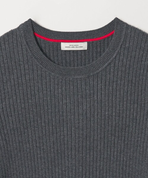 green label relaxing（グリーンレーベルリラクシング）の「【WEB限定】＜at ease＞ソデサキ バイカラー プルオーバー ニット 2（ニット/セーター・レディース・ブラック/ベージュ/レッド/パープル/ダークグレー/オフホワイト/ネイビー・FREE）」の9枚目の写真