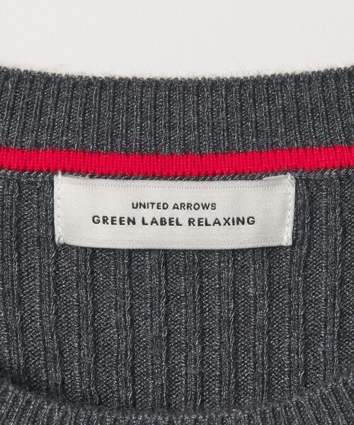 green label relaxing（グリーンレーベルリラクシング）の「【WEB限定】＜at ease＞ソデサキ バイカラー プルオーバー ニット 2（ニット/セーター・レディース・ブラック/ベージュ/レッド/パープル/ダークグレー/オフホワイト/ネイビー・FREE）」の12枚目の写真