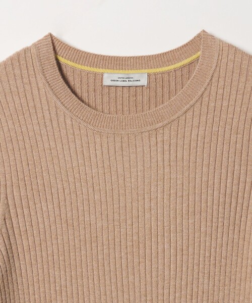 green label relaxing（グリーンレーベルリラクシング）の「【WEB限定】＜at ease＞ソデサキ バイカラー プルオーバー ニット 2（ニット/セーター・レディース・ブラック/ベージュ/レッド/パープル/ダークグレー/オフホワイト/ネイビー・FREE）」の17枚目の写真