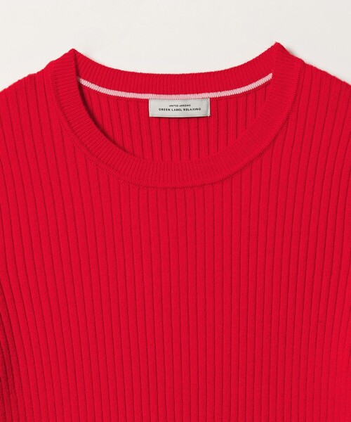 green label relaxing（グリーンレーベルリラクシング）の「【WEB限定】＜at ease＞ソデサキ バイカラー プルオーバー ニット 2（ニット/セーター・レディース・ブラック/ベージュ/レッド/パープル/ダークグレー/オフホワイト/ネイビー・FREE）」の19枚目の写真