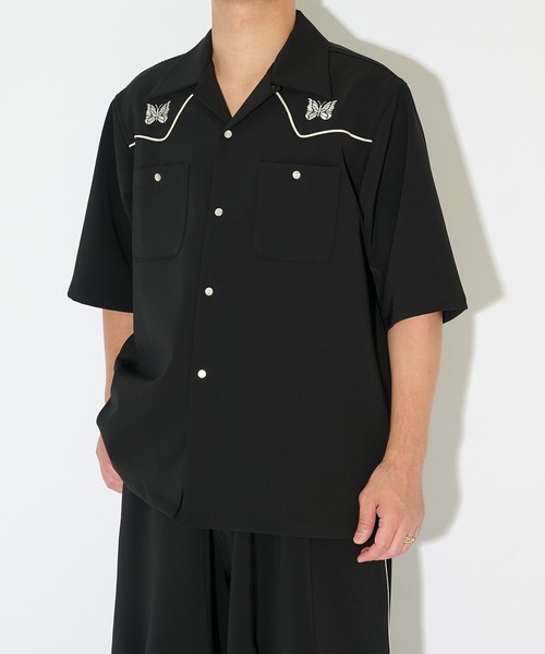 Needles(ニードルス)の「【Needles】別注 Piping Cowboy One-Up S/S Shirt-Poly Double Cloth(シャツ/ブラウス・メンズ・ブラウン/ブラック・S/M/L/XL)」の3枚目の写真