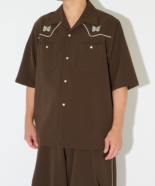 Needles(ニードルス)の「【Needles】別注 Piping Cowboy One-Up S/S Shirt-Poly Double Cloth(シャツ/ブラウス・メンズ・ブラウン/ブラック・S/M/L/XL)」の12枚目の写真