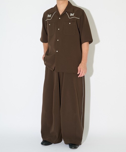 Needles(ニードルス)の「【Needles】別注 Piping Cowboy One-Up S/S Shirt-Poly Double Cloth(シャツ/ブラウス・メンズ・ブラウン/ブラック・S/M/L/XL)」の13枚目の写真