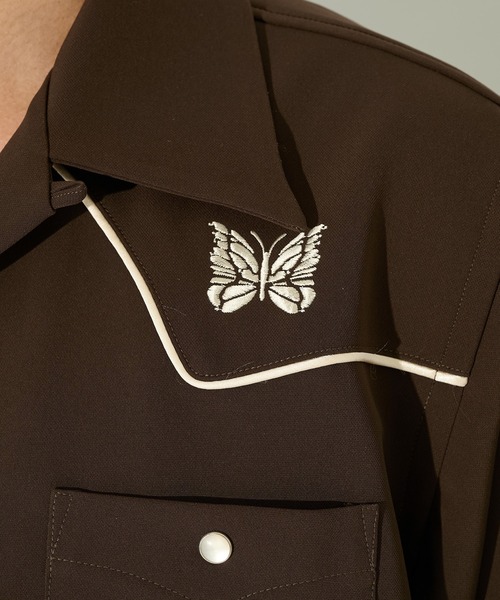Needles(ニードルス)の「【Needles】別注 Piping Cowboy One-Up S/S Shirt-Poly Double Cloth(シャツ/ブラウス・メンズ・ブラウン/ブラック・S/M/L/XL)」の16枚目の写真