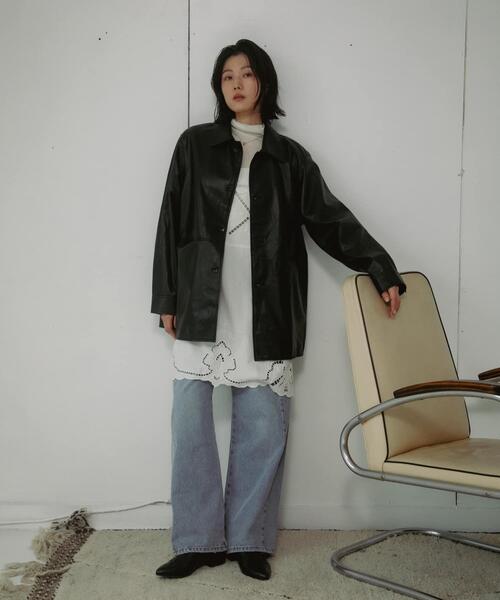 URBAN RESEARCH DOORS(アーバンリサーチドアーズ)の「Soft Wool Turtle Knit(ニット/セーター・レディース・グレー系その他/ピンク/オフホワイト・FREE)」の7枚目の写真