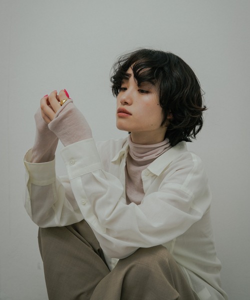 URBAN RESEARCH DOORS(アーバンリサーチドアーズ)の「Soft Wool Turtle Knit(ニット/セーター・レディース・グレー系その他/ピンク/オフホワイト・FREE)」の3枚目の写真