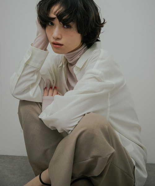 URBAN RESEARCH DOORS(アーバンリサーチドアーズ)の「Soft Wool Turtle Knit(ニット/セーター・レディース・グレー系その他/ピンク/オフホワイト・FREE)」の10枚目の写真
