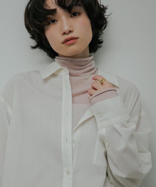URBAN RESEARCH DOORS(アーバンリサーチドアーズ)の「Soft Wool Turtle Knit(ニット/セーター・レディース・グレー系その他/ピンク/オフホワイト・FREE)」の8枚目の写真