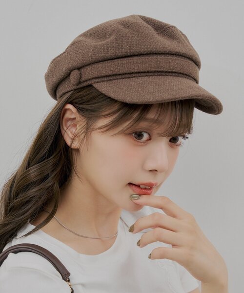 くるみボタンキャスケット（キャップ）｜Chico（チコ）のファッション