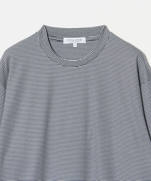 A DAY IN THE LIFE UNITED ARROWS(アデイインザライフユナイテッドアローズ)の「シルケット スムース 3Dジャケット Tシャツ<A DAY IN THE LIFE>(Tシャツ/カットソー・メンズ・その他1/ダークグレー/ホワイト・S/L/M/XL)」の11枚目の写真