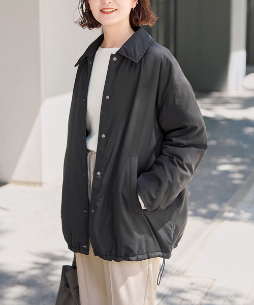 Spick & Span(スピックアンドスパン)の「撥水パディングブルゾン(その他アウター・レディース・ブラック/ホワイト・38/36)」の1枚目の写真