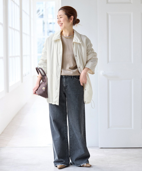Spick & Span(スピックアンドスパン)の「撥水パディングブルゾン(その他アウター・レディース・ブラック/ホワイト・38/36)」の6枚目の写真