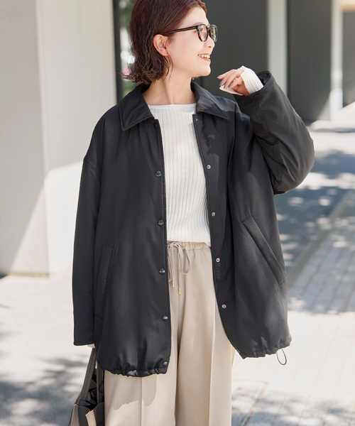 Spick & Span(スピックアンドスパン)の「撥水パディングブルゾン(その他アウター・レディース・ブラック/ホワイト・38/36)」の7枚目の写真