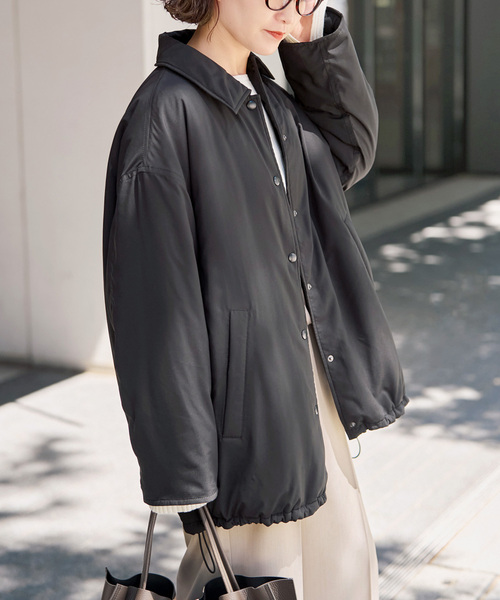 Spick & Span(スピックアンドスパン)の「撥水パディングブルゾン(その他アウター・レディース・ブラック/ホワイト・38/36)」の9枚目の写真