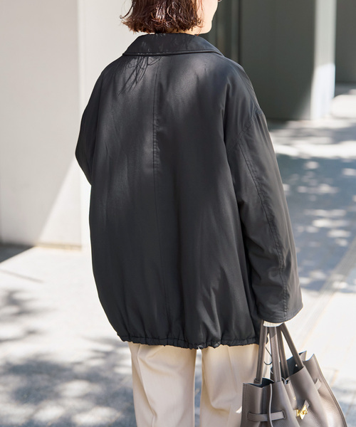 Spick & Span(スピックアンドスパン)の「撥水パディングブルゾン(その他アウター・レディース・ブラック/ホワイト・38/36)」の10枚目の写真