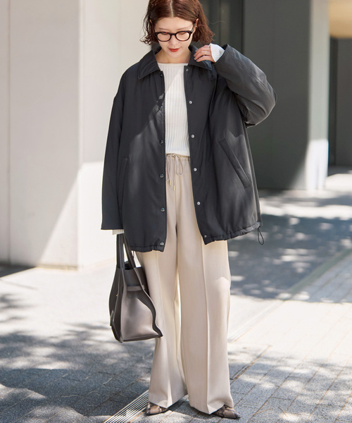 Spick & Span(スピックアンドスパン)の「撥水パディングブルゾン(その他アウター・レディース・ブラック/ホワイト・38/36)」の11枚目の写真