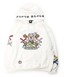 GALFY(ガルフィー)釘バットHERTSパーカー/プルオーバースウェットフーディー/ビッグシルエット