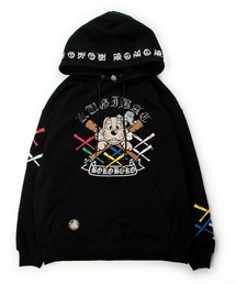 GALFY(ガルフィー)釘バットHERTSパーカー/プルオーバースウェットフーディー/ビッグシルエット