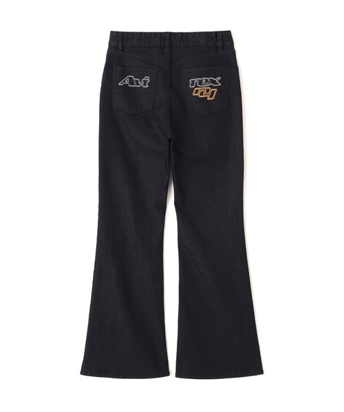 AVIREX(アヴィレックス)の「GOALERS DENIM FLARE PANTS(デニムパンツ・レディース・インディゴブルー/ブラック・S/M)」の5枚目の写真