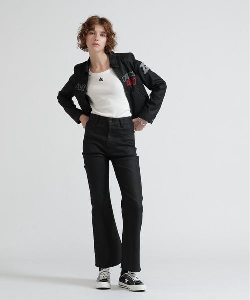 AVIREX(アヴィレックス)の「GOALERS DENIM FLARE PANTS(デニムパンツ・レディース・インディゴブルー/ブラック・S/M)」の8枚目の写真