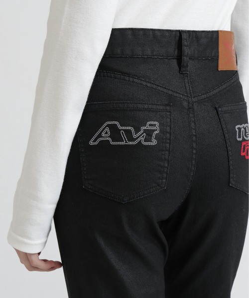 AVIREX(アヴィレックス)の「GOALERS DENIM FLARE PANTS(デニムパンツ・レディース・インディゴブルー/ブラック・S/M)」の15枚目の写真