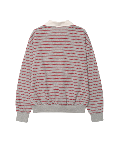AMESWORLDWIDE（アメスワールドワイド）の「V NECK COLLAR STRIPE SWEATSHIRT GREY（スウェット・レディース・その他・FREE）」の9枚目の写真