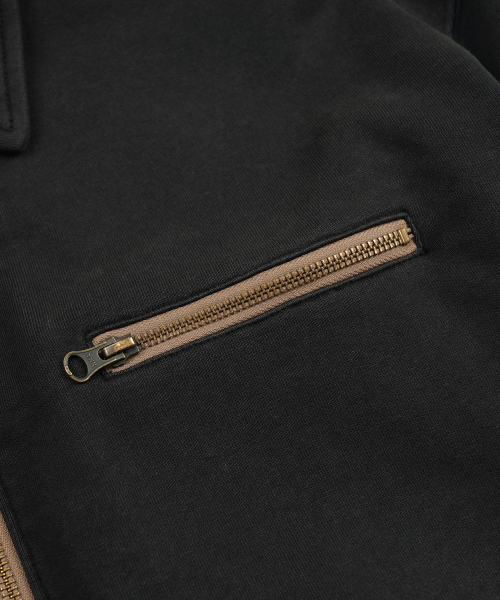 FRIZMWORKS(フリズムワークス)の「VINTAGE DYEING HALF ZIP SWEAT _ VINTAGE BLACK(スウェット・メンズ・その他・SMALL/MEDIUM/LARGE/X-LARGE)」の4枚目の写真