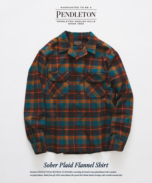 PENDLETON（ペンドルトン）の「PENDLETON / ペンドルトン 別注 チェックフランネルシャツ（シャツ/ブラウス・メンズ・チャコールグレー/ブラウン/ブラック系その他/ライトグリーン・LARGE/MEDIUM）」の4枚目の写真