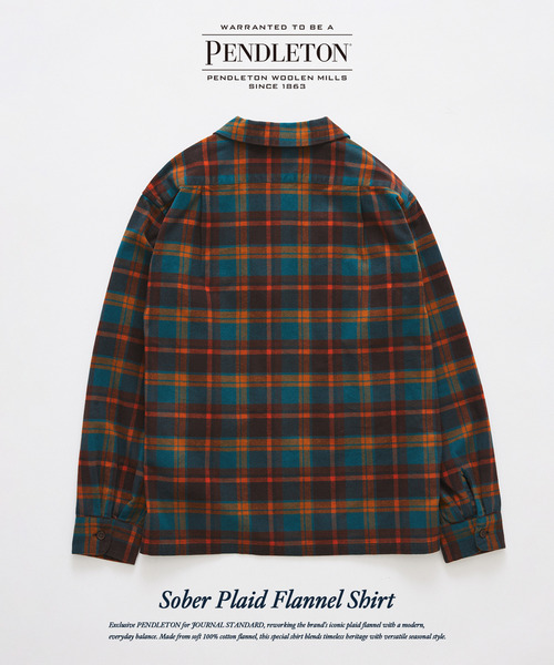 PENDLETON（ペンドルトン）の「PENDLETON / ペンドルトン 別注 チェックフランネルシャツ（シャツ/ブラウス・メンズ・チャコールグレー/ブラウン/ブラック系その他/ライトグリーン・LARGE/MEDIUM）」の5枚目の写真
