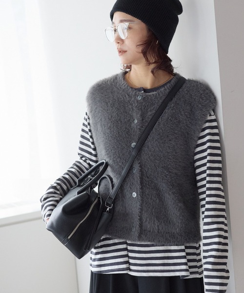 gossara（ゴサラ）の「【gossara 便利な2WAY仕様】タッセル付きZIP 2WAYバッグ（ショルダーバッグ・レディース・ブラック/ブラウン・FREE）」の12枚目の写真