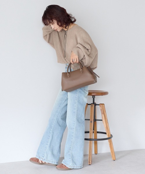 gossara（ゴサラ）の「【gossara 便利な2WAY仕様】タッセル付きZIP 2WAYバッグ（ショルダーバッグ・レディース・ブラック/ブラウン・FREE）」の20枚目の写真