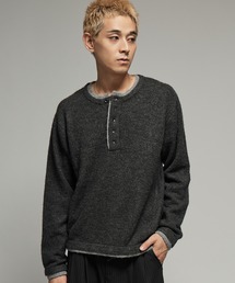 SINSS（シンス）の「Wool blend layered henley knit / ウールブレンドレイヤードヘンリーニット（ニット/セーター）」