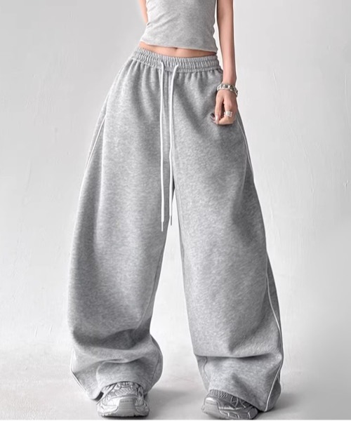 ARCHIVER(アーカイバ)の「【Bz】2ラインカラーワイドスウェットトラックパンツ(MA/EKW176)(その他パンツ・レディース・ブラック/グレー・FREE)」の8枚目の写真