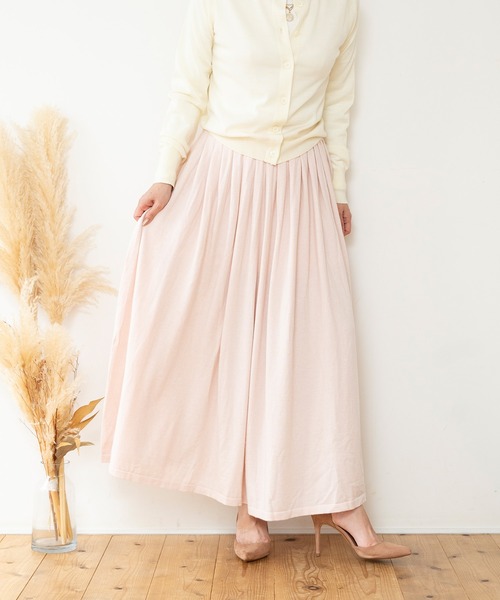 JOCOSA(ジョコサ)の「ニットプリーツロングスカート(スカート・レディース・ピンク/ブルー/チャコール/ブラック/アイボリー・FREE)」の10枚目の写真