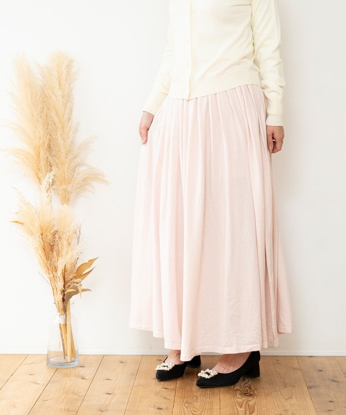 JOCOSA(ジョコサ)の「ニットプリーツロングスカート(スカート・レディース・ピンク/ブルー/チャコール/ブラック/アイボリー・FREE)」の14枚目の写真