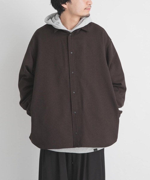 EKAL(エカル)の「WOOL LIKE LONG-SLEEVE SHIRTS(シャツ/ブラウス・メンズ・ブラウン/ブラック/チャコールグレー・LARGE/MEDIUM)」の3枚目の写真