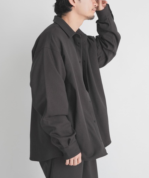 EKAL(エカル)の「WOOL LIKE LONG-SLEEVE SHIRTS(シャツ/ブラウス・メンズ・ブラウン/ブラック/チャコールグレー・LARGE/MEDIUM)」の4枚目の写真