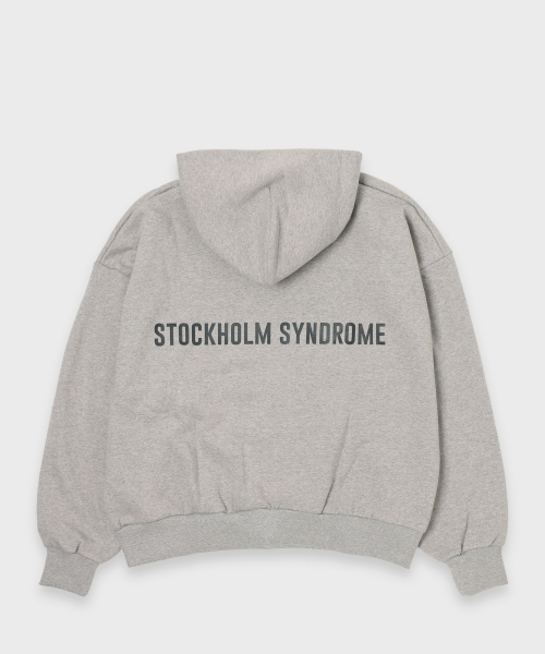 STOCKHOLM SYNDROME(ストックホルムシンドローム)の「ロゴジップフーディー - グレー(パーカー・レディース・その他・FREE)」の1枚目の写真