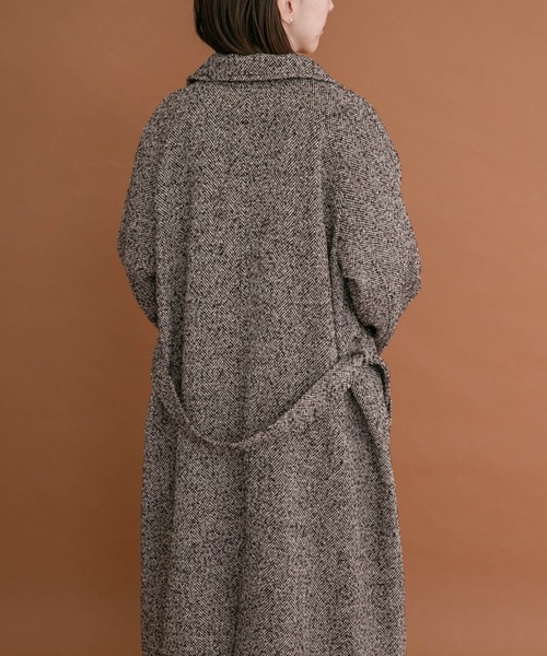 ITEMS URBANRESEARCH(アイテムズ アーバンリサーチ)の「ツイードロングコート(その他アウター・レディース・ブラウン/ブラック・FREE)」の20枚目の写真